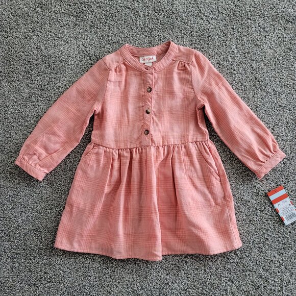 Cat & Jack Fall Rose color Plaid Dress 2T - Picture 1 of 5